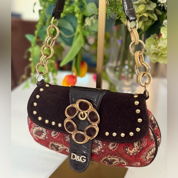 Dolce & Gabbana Handbags - Dolce & Gabbana tapestry bag 2005 vintage RARE